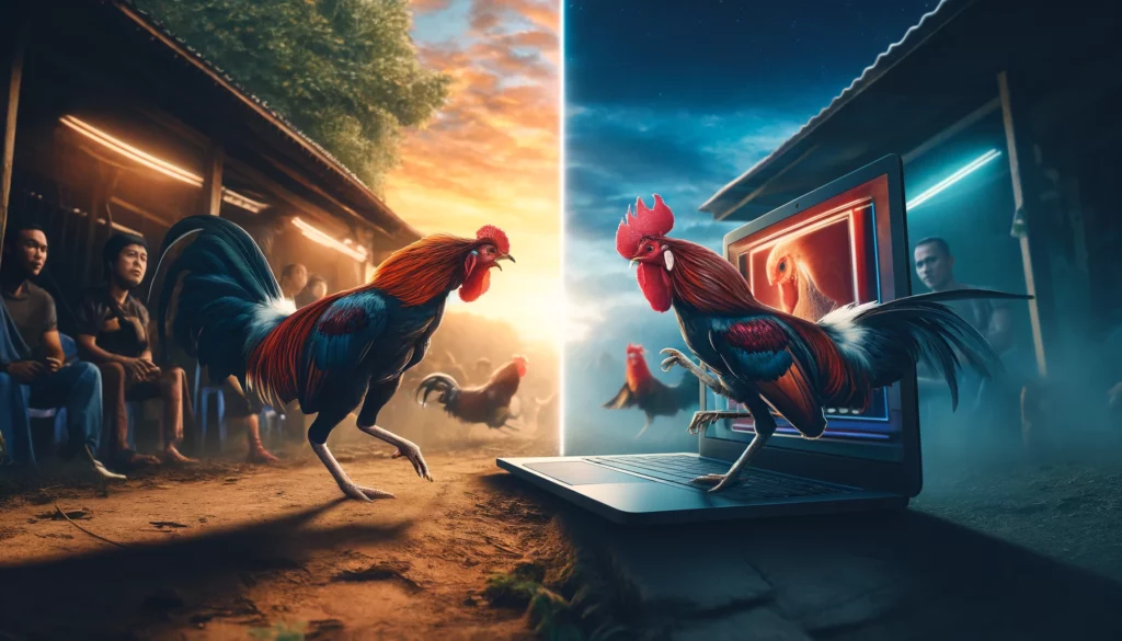 Comparing traditional Filipino sabong with its online counterpart