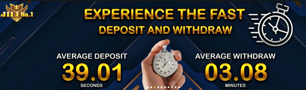 Experience rapid deposit and withdrawal services at Jilino1 Casino