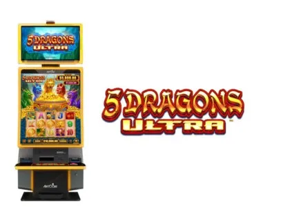 The Aristocrat land-based game featuring five dragons pearl