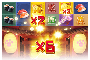 Free spins can be retriggered.