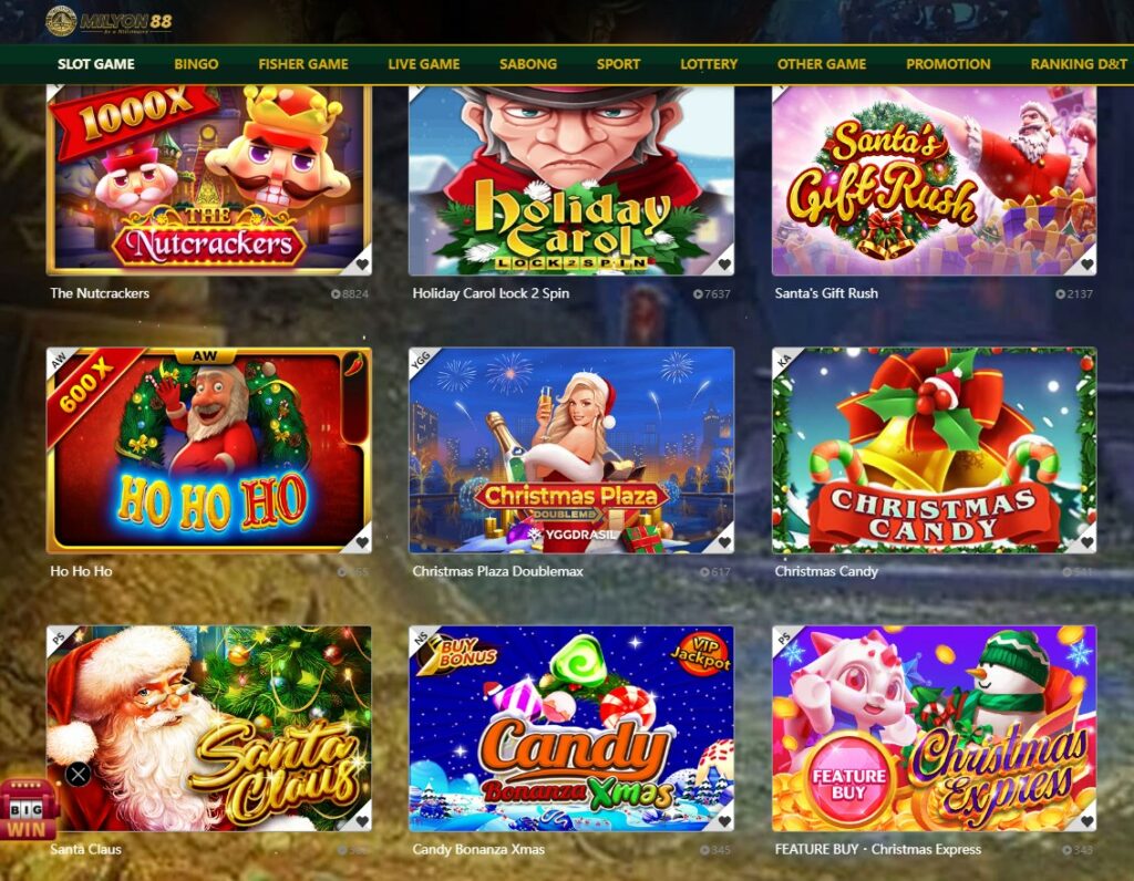 Christmas slots available in Philippine casinos.