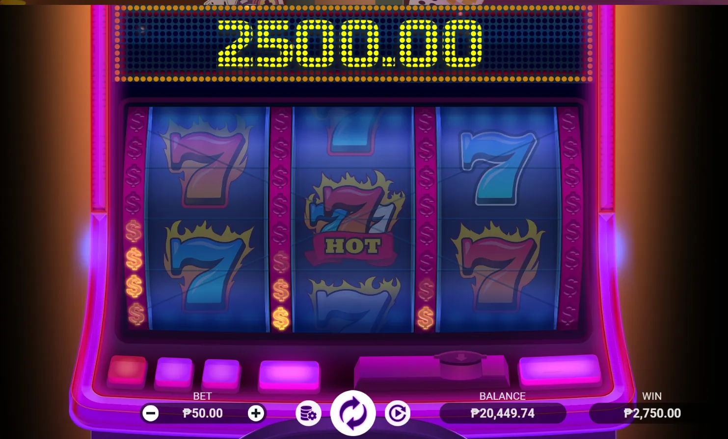 Enjoy significant wins with the Hot Triple Sevens Special slot.
