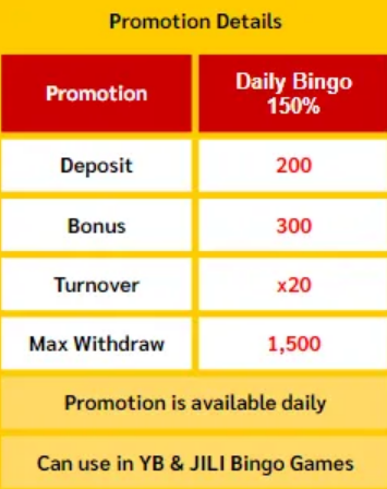 Free JILI Bingo 150